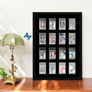 评级卡NBA收纳展示盒卡砖展览收藏装饰框陈列架实木装裱框