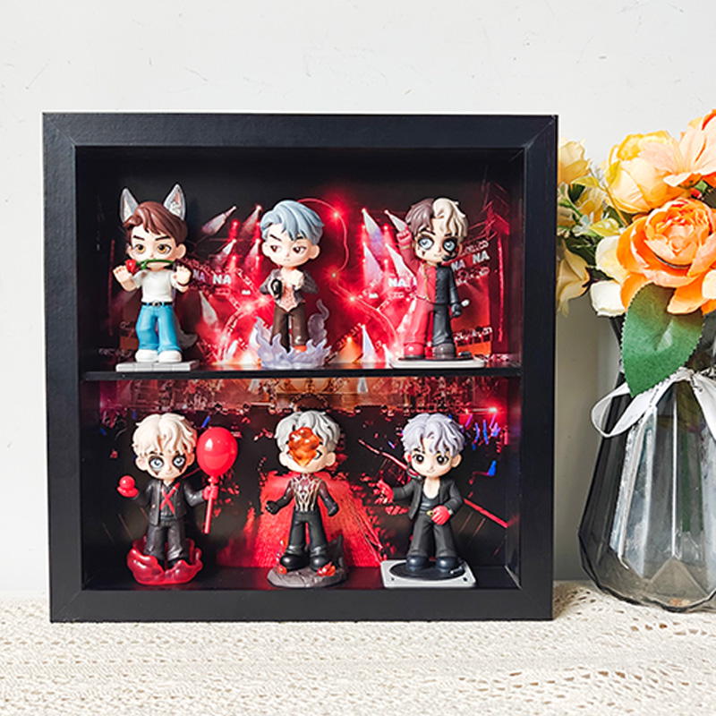 王嘉尔盲盒收纳展示框手办展示架展示柜盲盒展示架泡泡玛特展示盒