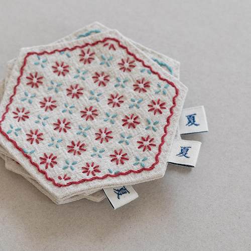 刺子绣杯垫赏味生活材料包新手