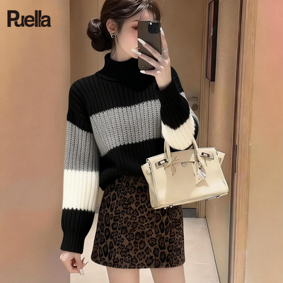 拉夏贝尔Puella韩版针织衫女