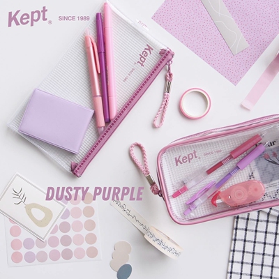 日本藤井Kept透明大容量收纳笔袋