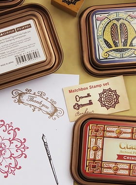 日本Classique复古铁盒印台月猫NCQ新色手帐印章速干油性颜料印泥