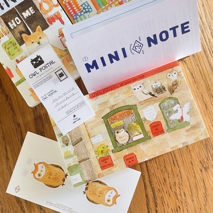 九口山×Shine沈欣如MINI NOTE迷你7小动物商店街手账盖章笔记本