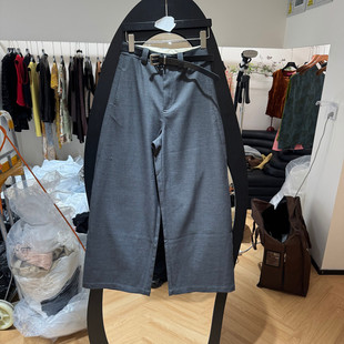 女款 欧洲站2026春季 高腰配腰带宽松百搭休闲裤 时尚 欧货502 新款