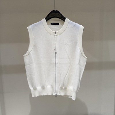 欧洲站2026春拉链针织背心女