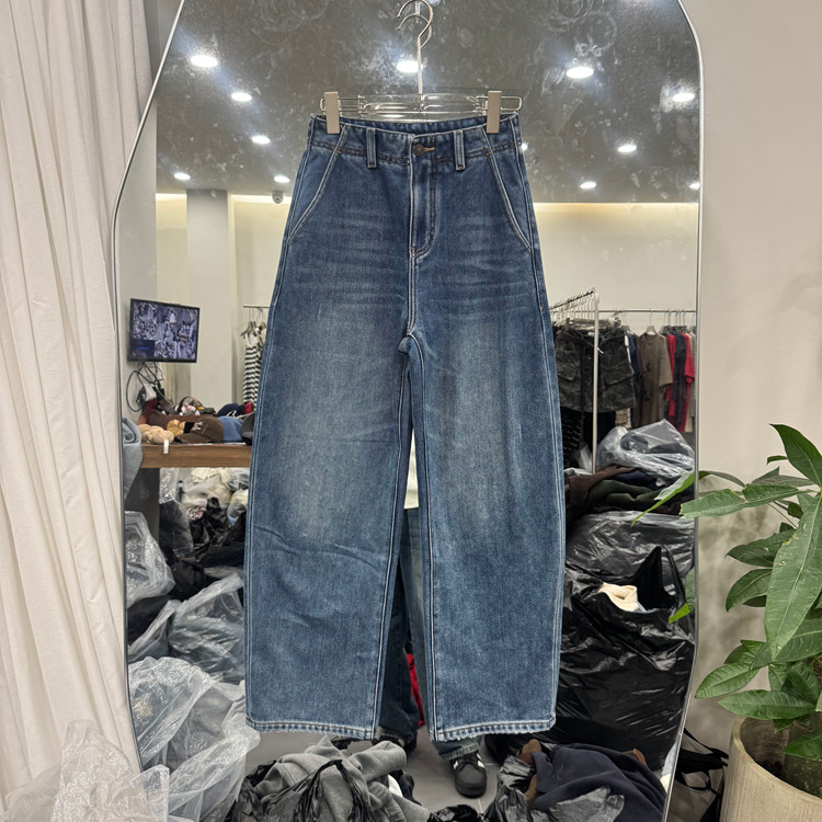 欧洲站冬季新款时尚宽松牛仔裤女