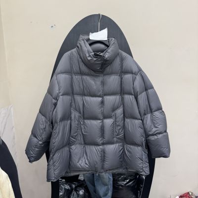 欧洲站2025冬新款短款立领羽绒服