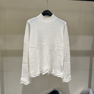 羊绒针织衫 欧洲站2025冬季 半高领纯色简约长袖 时尚 女欧货9236 新款