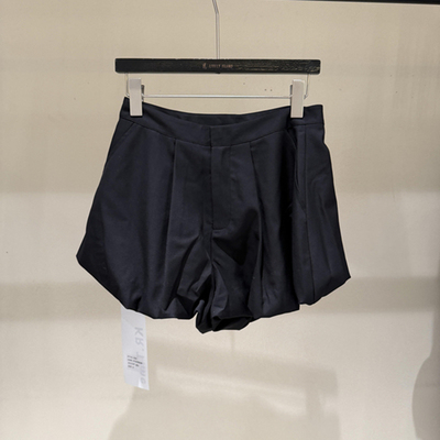 欧洲站春新高腰显瘦花苞灯笼短裤