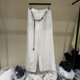 女款 欧洲站2026春季 高腰配腰带阔腿宽松休闲裤 时尚 欧货 新款