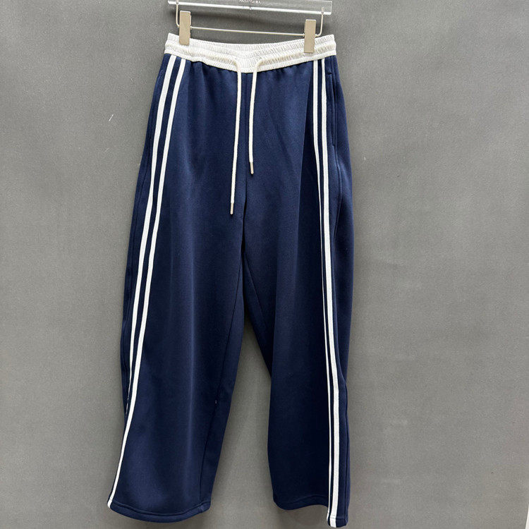 欧洲站2025冬季高腰加绒休闲裤女