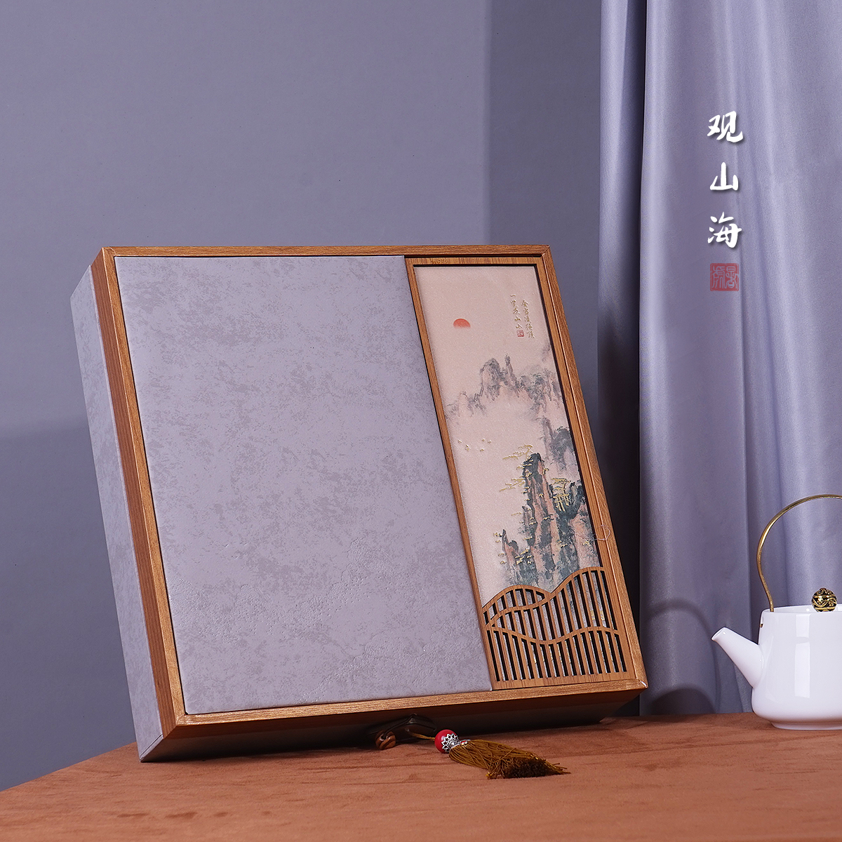 创意高档茶饼357g老班章定制礼盒