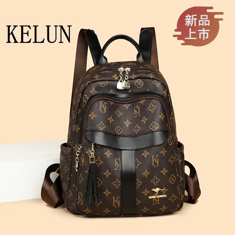 真皮双肩包女2025新款时尚