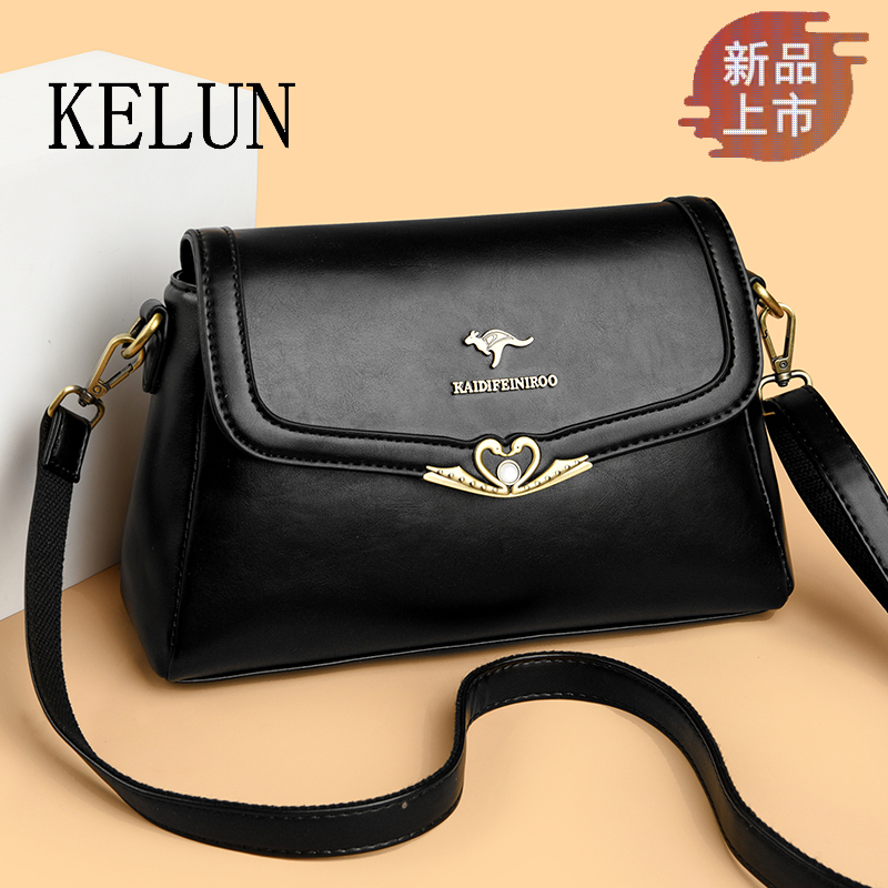 2025款品牌正品单肩斜挎包女士时尚中年高级感真皮洋气小包送妈妈