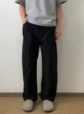 NSEEKE春夏季新款黑色薄款休闲裤男款伞兵裤长裤子弯刀潮宽松直筒