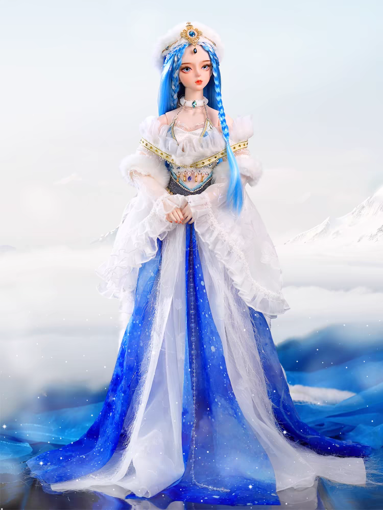 德必胜娃娃24节气古风古装女娃3分60cm超大仿真玩具西域风娃小雪