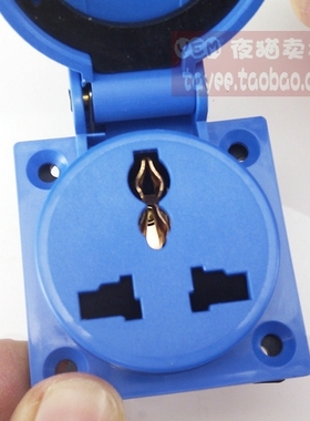 上海天逸10A插座多功能插座TYAT-712203三眼插座抗腐蚀翻盖IP54