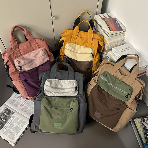 轻便大容量双肩包日系百搭潮流旅行背包森系小众超轻大学生