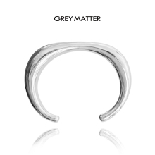 GREYMATTER 原创设计金属 不对称熔蜡形态开口手镯