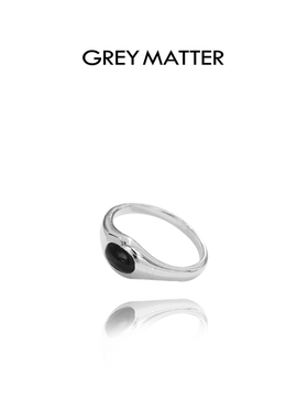 GreyMatter原创黑玛瑙素圈戒指