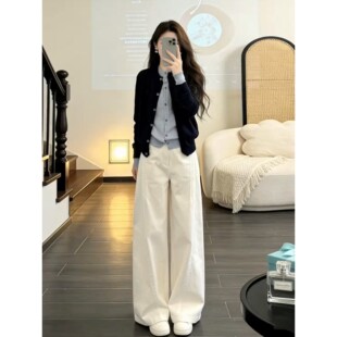 早春季漂亮ootd超火穿搭一整套春装女2026年新款韩系休闲套装长裤