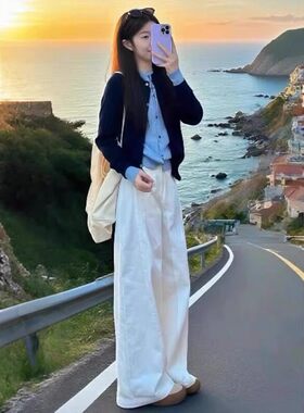 春秋冬女装假两件针织两件套