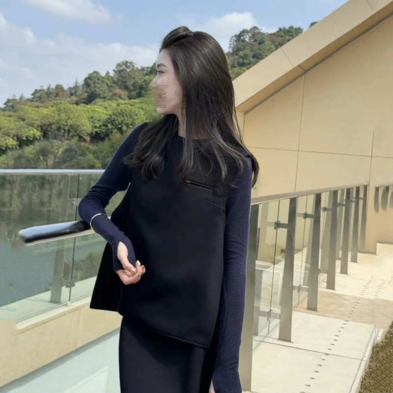 时尚休闲无袖2024早春新款马夹