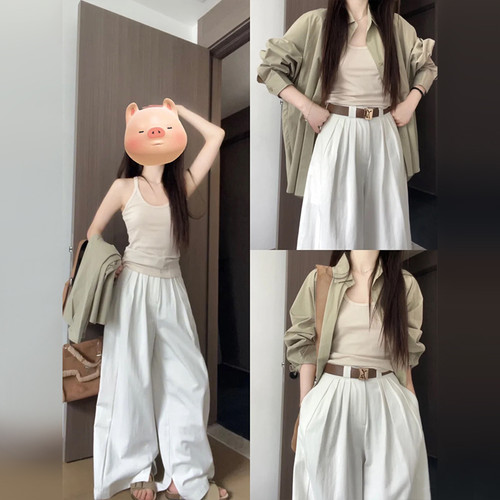 夏日穿搭绿色长袖衬衫外套女款夏季2025超火新款爆款衬衣法式上衣