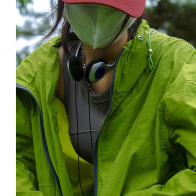 山系绿色速干透气防晒衣女