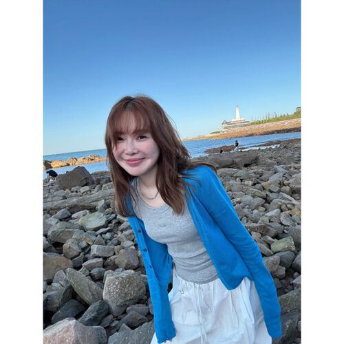 夏季韩系冰丝防晒针织短款开衫
