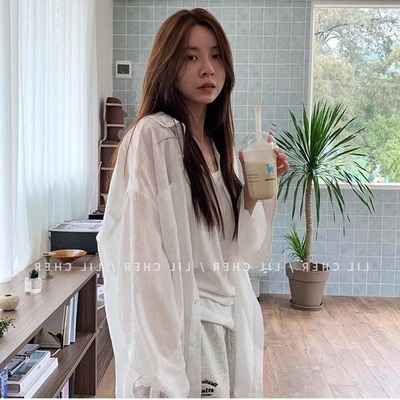 [现货]天丝白色长袖防晒衬