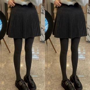 韩系洋气高腰加厚毛呢百褶半身裙女冬季2025爆款百搭风琴褶小短裙