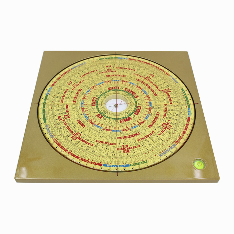 易仙8寸6三元三合综合23层强磁针罗盘针精准三元三合罗庚中式摆件
