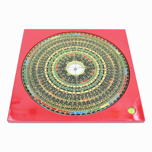 易仙强磁针8寸6周天易综合罗盘吴明修款三元三合综合盘高精度摆件