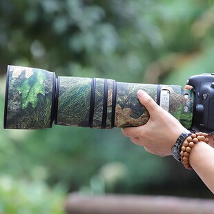 适用于CANON佳能100400mm大白防抖一代镜头迷彩炮衣保护套100-400