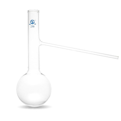 长颈具支蒸馏烧瓶250mL 25*88*220mm 具支蒸馏瓶 玻璃圆底蒸馏瓶 实验室用玻璃蒸馏烧瓶 申玻 含票