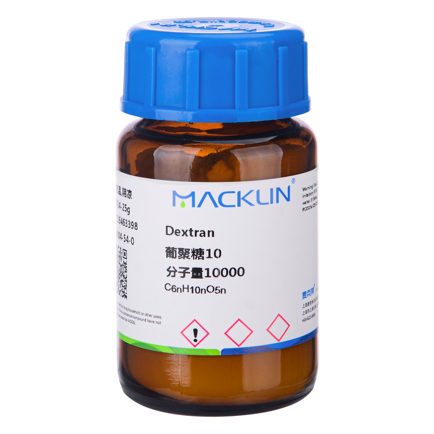 Macklin葡聚糖10 阴凉25g 分子量10000  麦克林化学实验试剂9004-54-0右旋糖酐 葡聚精
