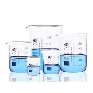 蜀牛玻璃低型烧杯600mL/800mL/1000mL/2000mL高硼硅玻璃烧杯低型刻度烧杯量杯 实验室玻璃烧瓶平口烧杯含票
