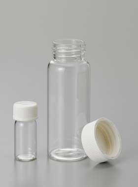 高硼硅玻璃样品瓶10ml/15ml/20ml/25ml/30ml/50m亚速旺进口ASONE透明螺口含内垫样品瓶100只/盒50只/盒含票