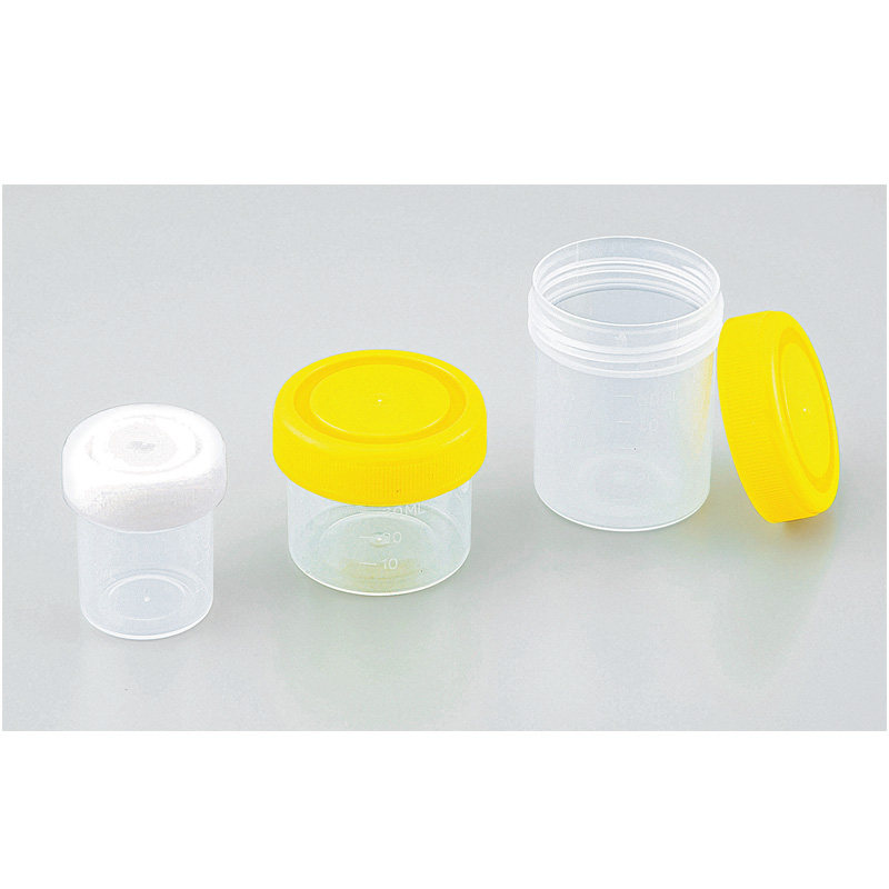 标本容器20/40/60mL亚速旺进口塑料直口瓶100只/箱PP材质ASONE塑料大口直身瓶含票包邮