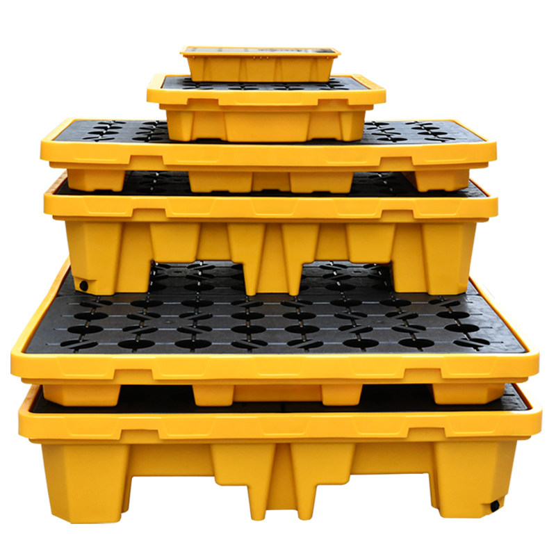 防渗漏托盘1桶 2桶4桶 防泄漏盘 化学品桶液体盛漏托盘 油桶盛漏平台