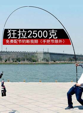 全尺寸进口碳素超轻28调台钓竿