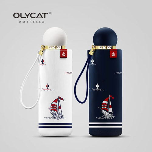 OLYCAT五折小巧帆船海军风8骨超轻便携晴雨两用遮阳防晒雨伞女生