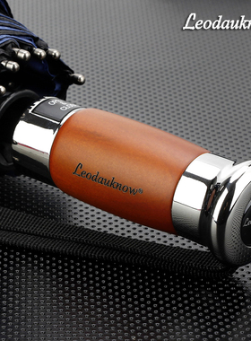 欧士多娜大号双人两用加大抗暴风双层全自动实木手柄雨伞男士商务