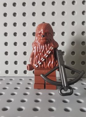 LEGO 乐高人仔 sw011a 楚巴卡 星球大战 棕红 配武器