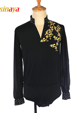 福诺定制儿童成人花样滑冰服男童表演比赛考级连体衣绣花烫钻