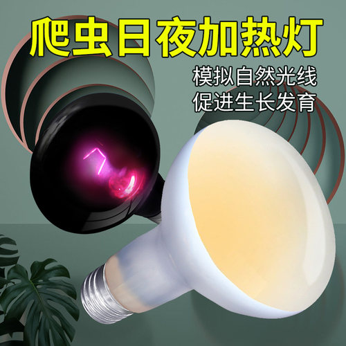 爬虫UVA加热灯变色龙陆龟箱加保温UVB补钙灯乌龟蜥蜴守宫夜灯220v