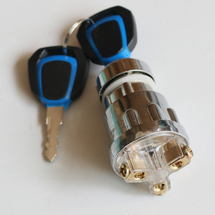 新款 点火钥匙 JK423点火开关大号拖拉机农用车配件叉车工程车改装