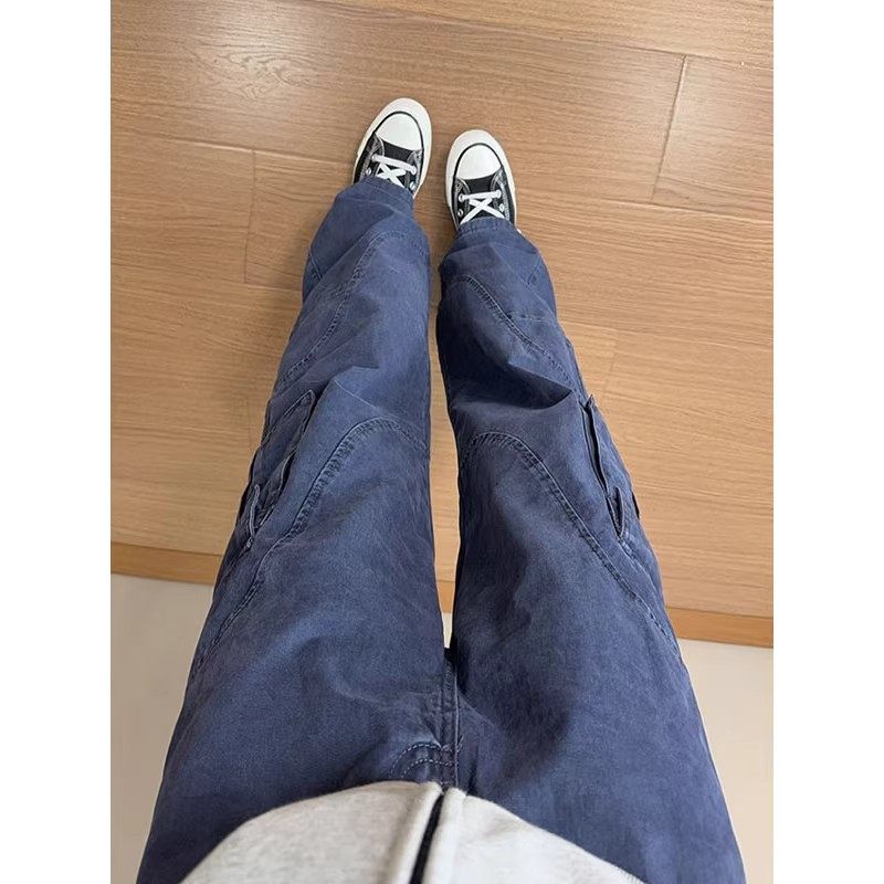 美式复古多口袋工装牛仔裤男潮牌痞帅伐木裤子休闲直筒宽松阔腿裤,男装,牛仔裤,淘宝优惠券,粉丝福利购,淘宝优惠卷