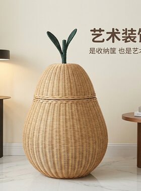 日系藤编大容量高颜值脏衣篮